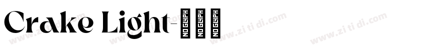Crake Light字体转换